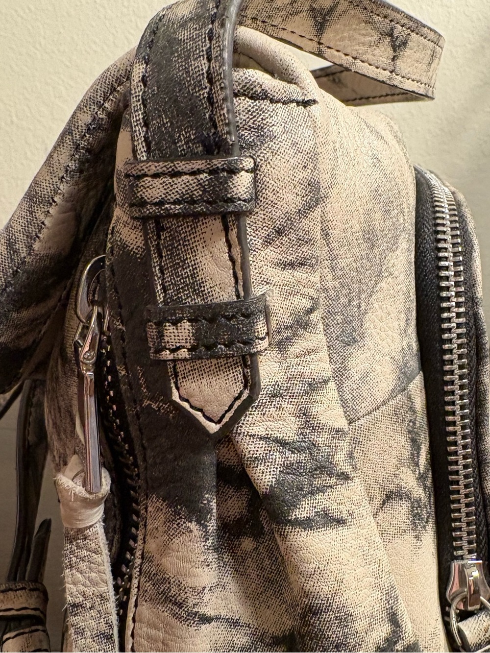 Aimee Kestenberg Neutral Tie-Dye Leather Crossbody Bag - Picture 9 of 16